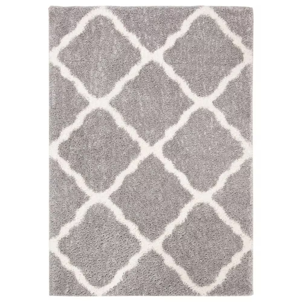 Safavieh Parma Shag PMA521G 4' x 6' Grey and Cream Area Rug