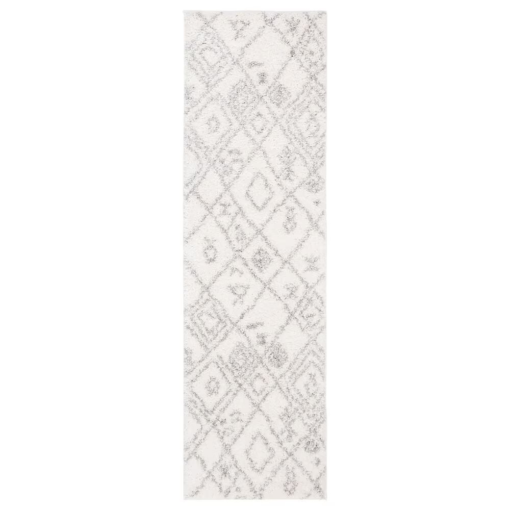 Safavieh Parma Shag PMA583A 2'3" x 7' Cream and Grey Runner