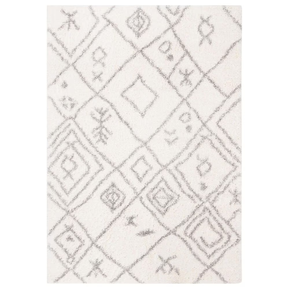 Safavieh Parma Shag PMA583A 4' x 6' Cream and Grey Area Rug