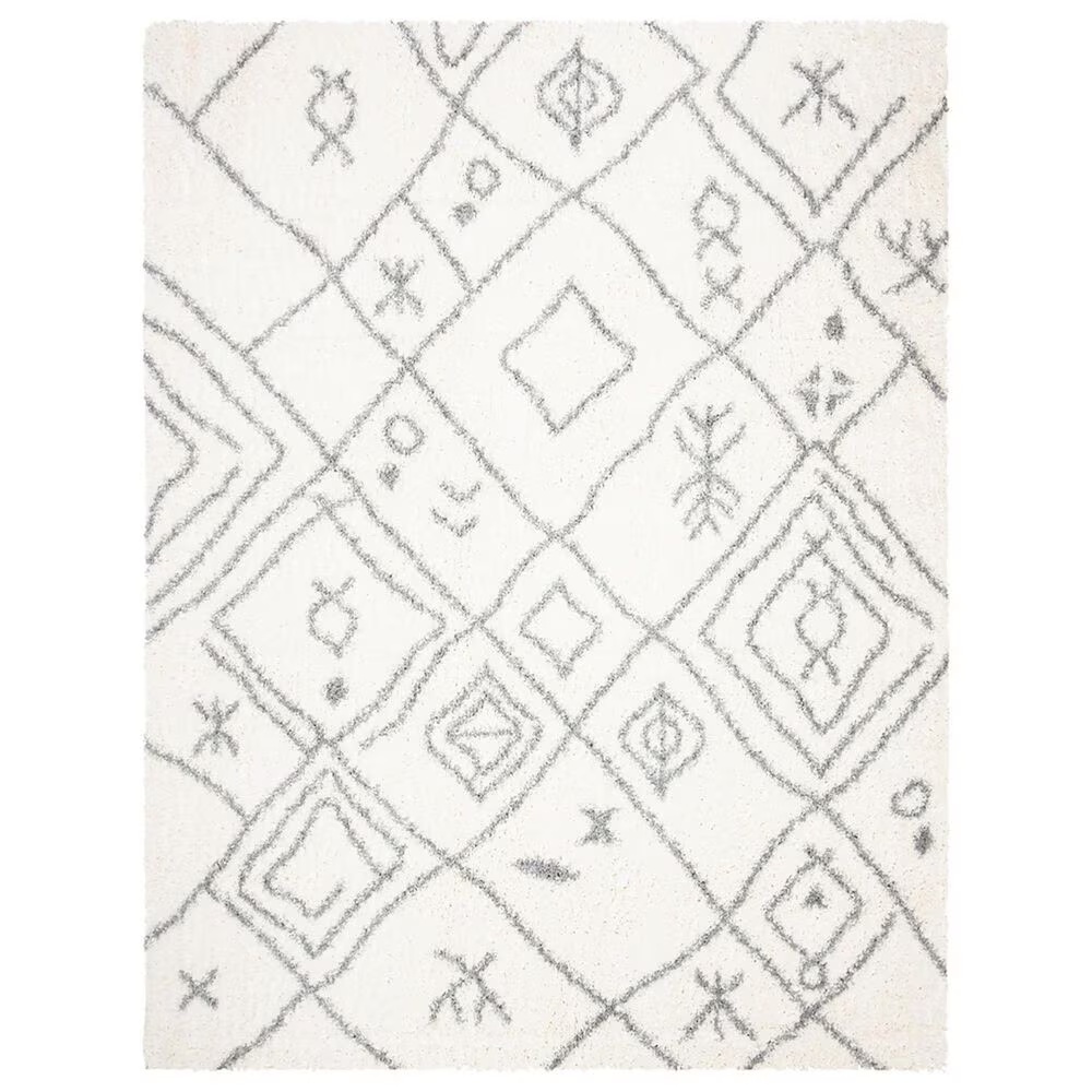 Safavieh Parma Shag PMA583A 9' x 12' Cream and Grey Area Rug