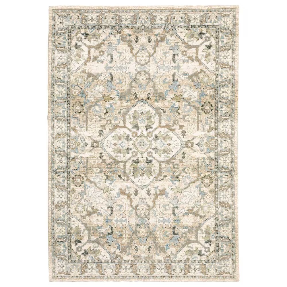 Oriental Weavers Andorra 7'10" Round Beige Area Rug