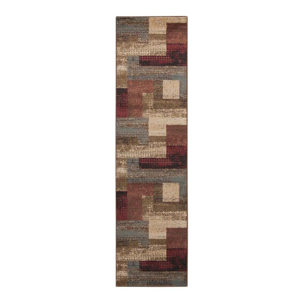 Surya Riley RLY-5004 3' x 8' Red/Brown/Camel Runner