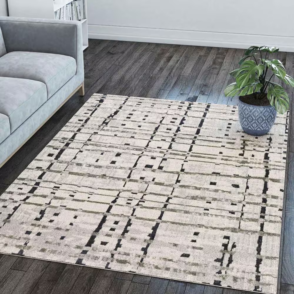 Dalyn Rug Company Karma KM4 5'1" x 7'5" Grey Area Rug