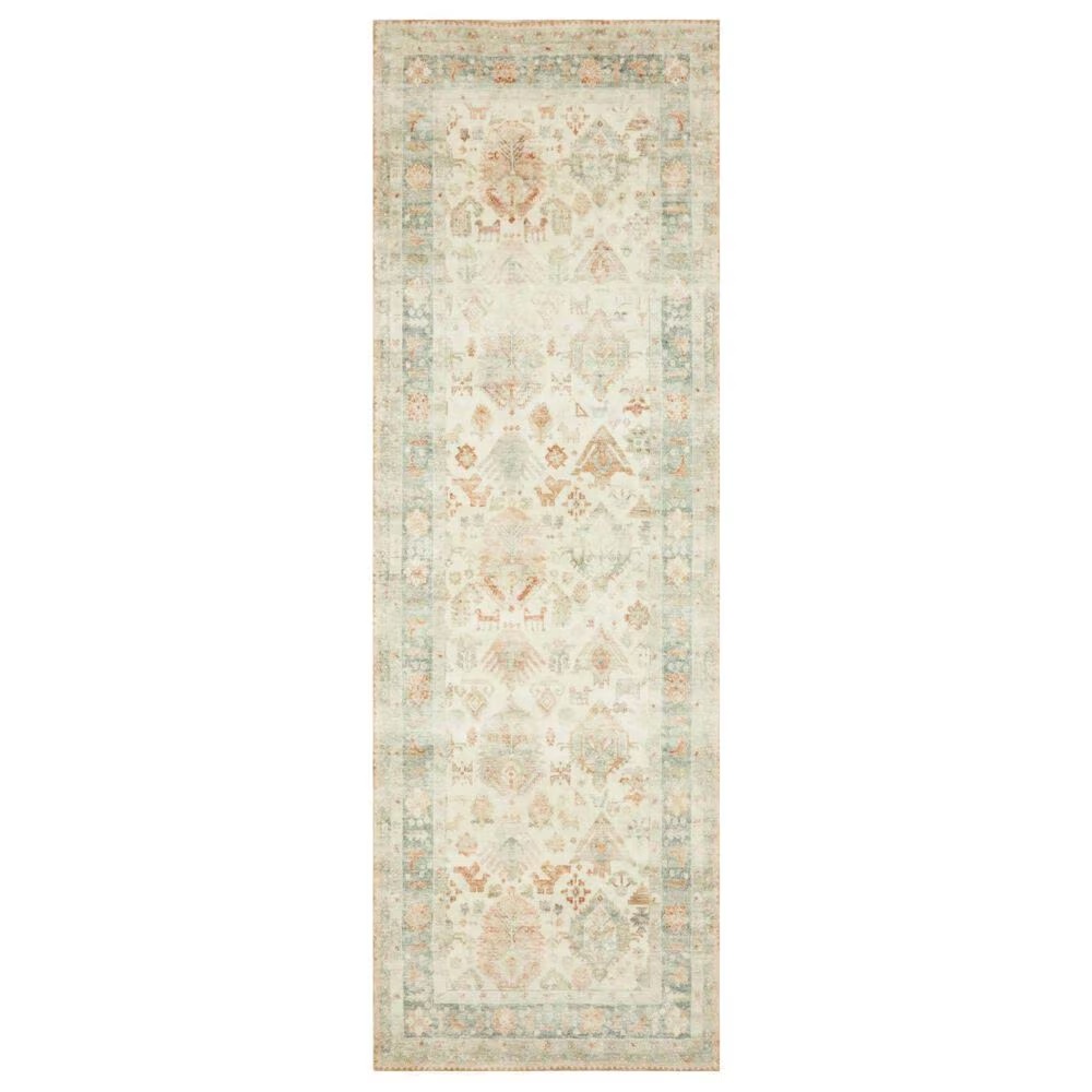 Loloi Rosette 2'6" x 9'9" Beige and Multicolor Runner