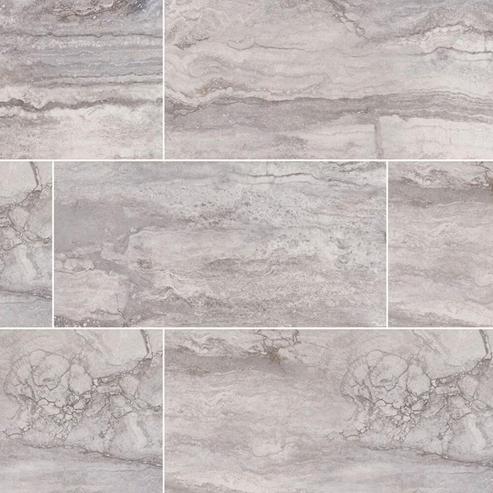MS International Bernini Carbone 12" x 24" Polished Porcelain Tile