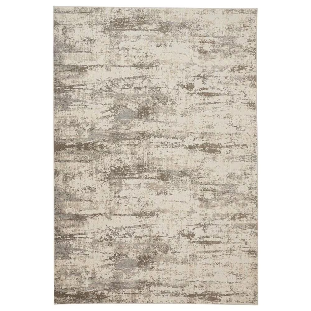 Feizy Parker 9' x 12' Silver and Beige Area Rug