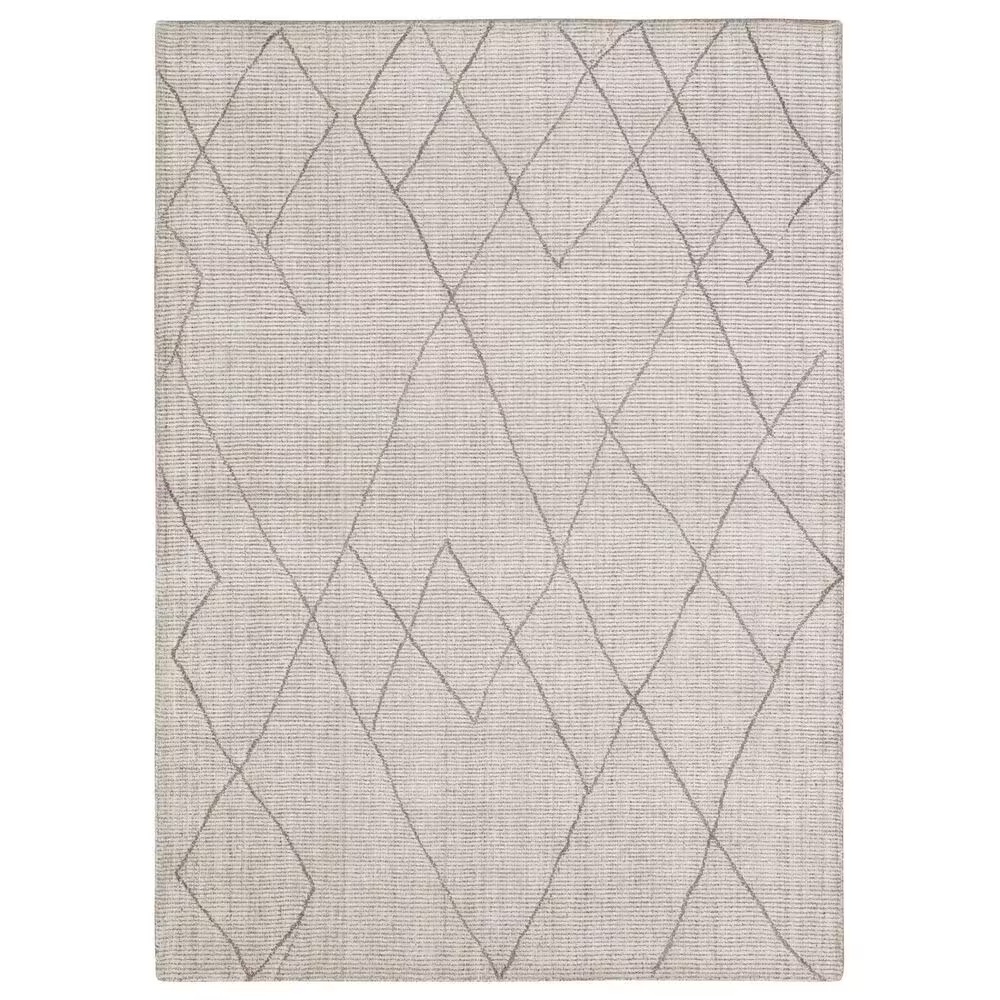 Karastan Tangier RG187-620 8' x 10' Tribal Diamond Silver Area Rug