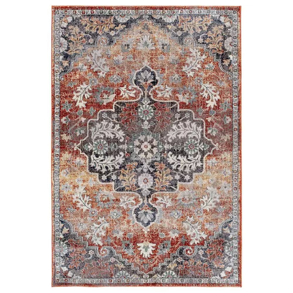Central Oriental Minerva Edwina 5' x 7'3" Spring and Vintage Blue Area Rug