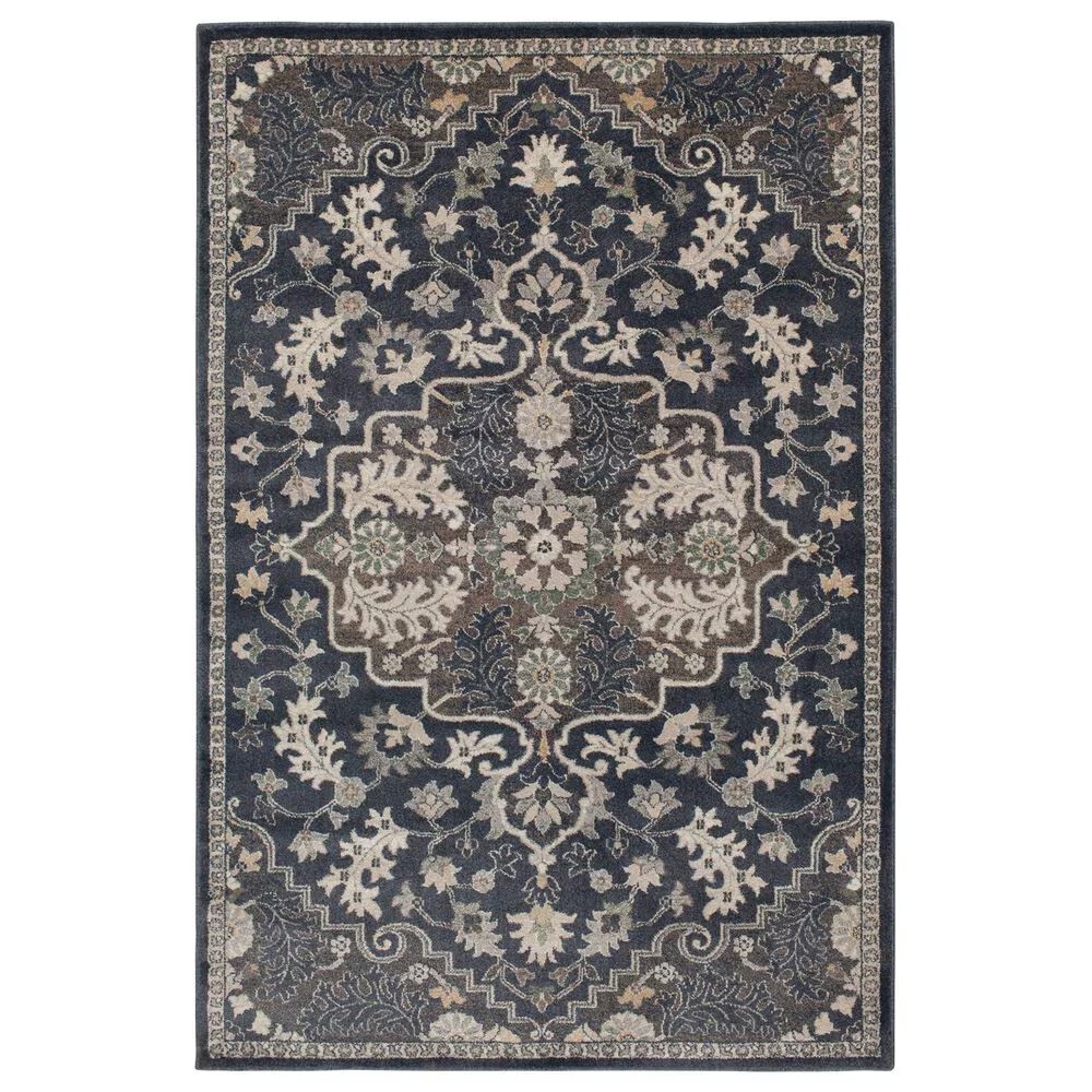 Central Oriental Minerva Edwina 7'10" x 9'10" Vintage Blue and Blue Area Rug