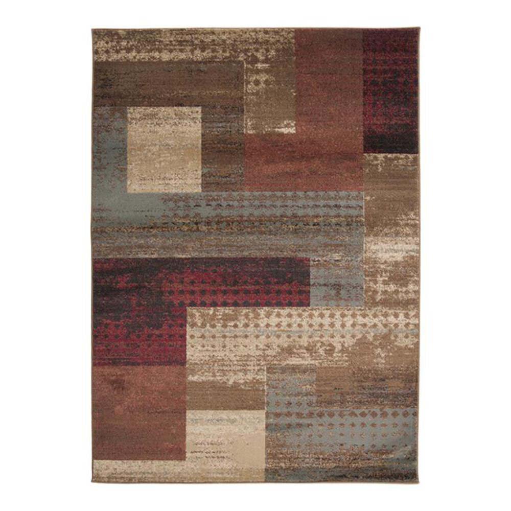 Surya Riley RLY-5004 2' x 3'3" Red/Brown/Camel Scatter Rug