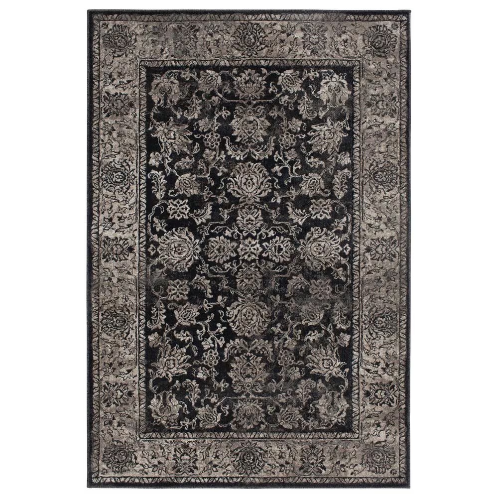 Central Oriental Adore Laney 7'10" x 9'10" Black and Beige Area Rug