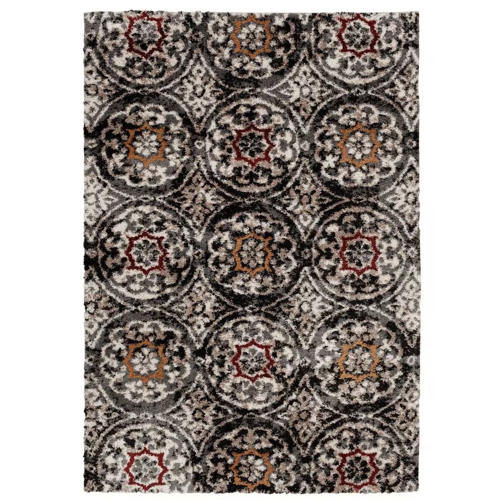 Central Oriental Tulsa Ledyard 5' x 7'3" Iron and Dark Rust Area Rug
