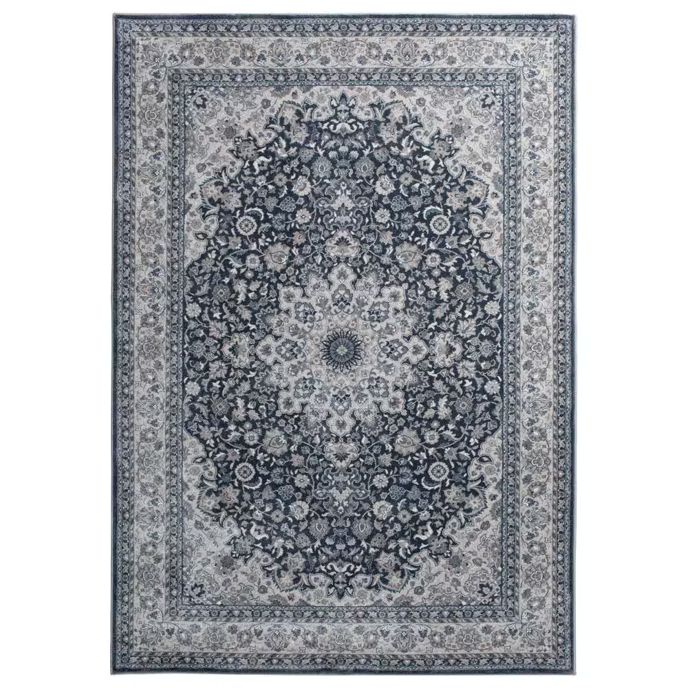 Central Oriental Clearwater Alegria 8' x 10' Nightfall and Biscuit Area Rug