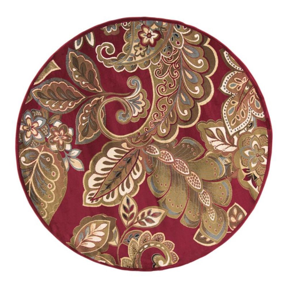 Surya Riley RLY-5020 8' Round Red/Brown/Camel Area Rug