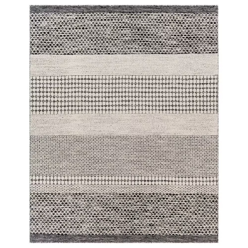 Surya Mardin 8'10" x 12' Black and Beige Area Rug