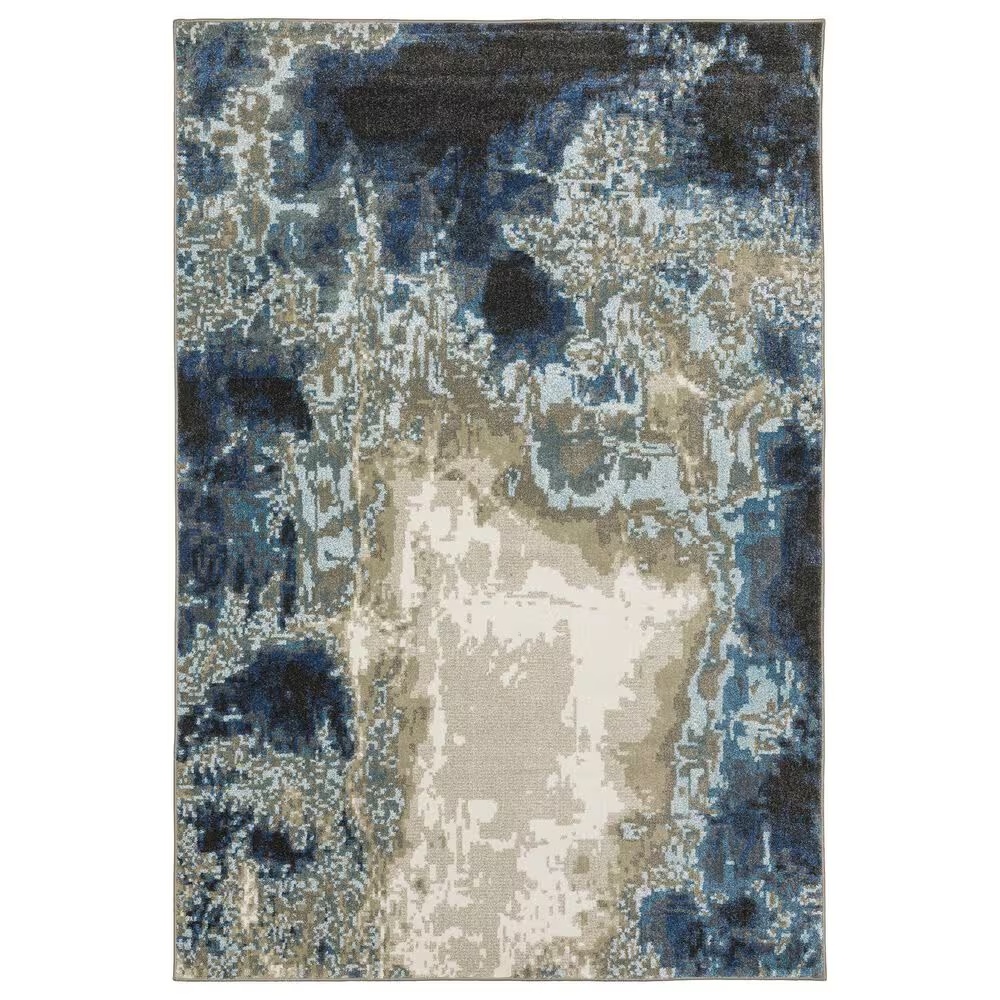 Oriental Weavers Venice Modena 3'10" x 5'5" Blue and Beige Area Rug