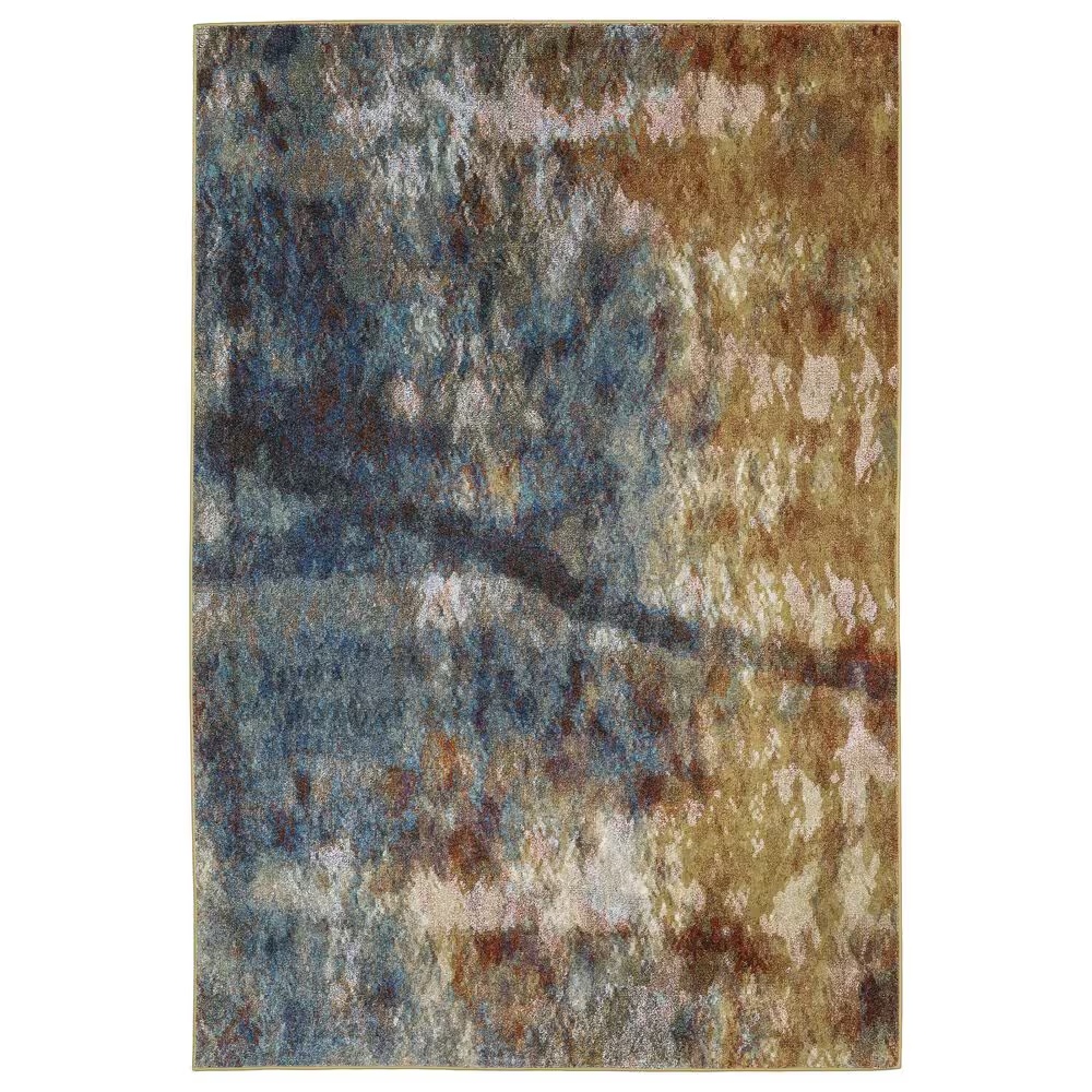 Oriental Weavers Venice Forli 7'10" x 10' Blue and Gold Area Rug