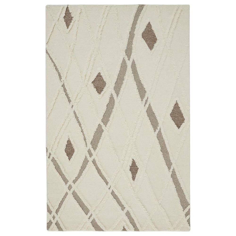 Feizy Anica 9' x 12' Ivory and Brown Area Rug