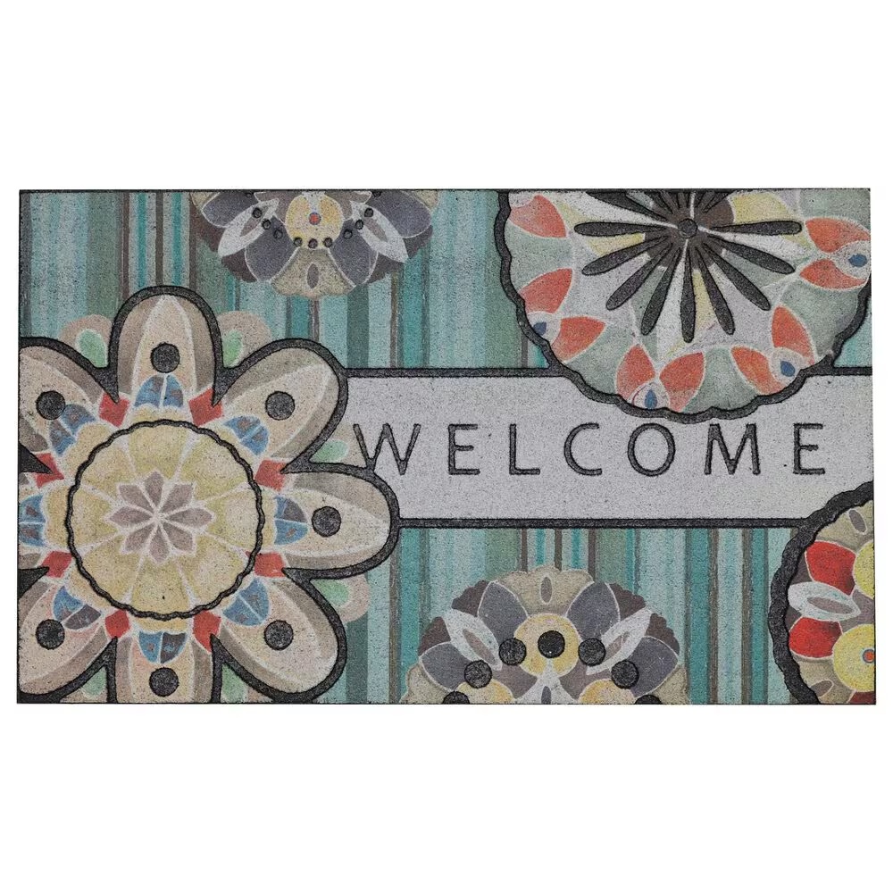 Mohawk Doorscapes 1'6" x 2'6" Blue Door Mat