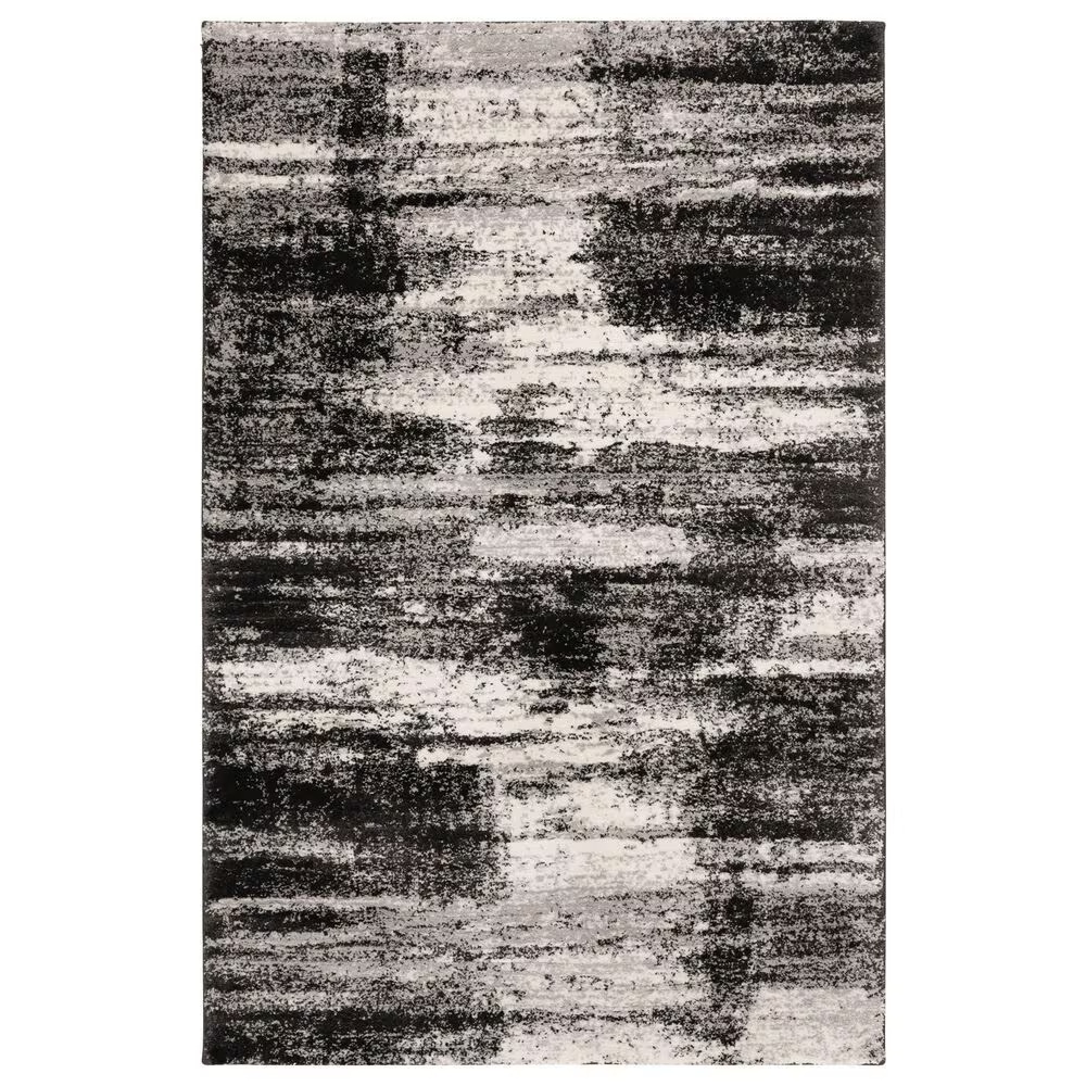 Central Oriental Structures Torrent Shaye 5' x 7'6" Buff and Metal Area Rug
