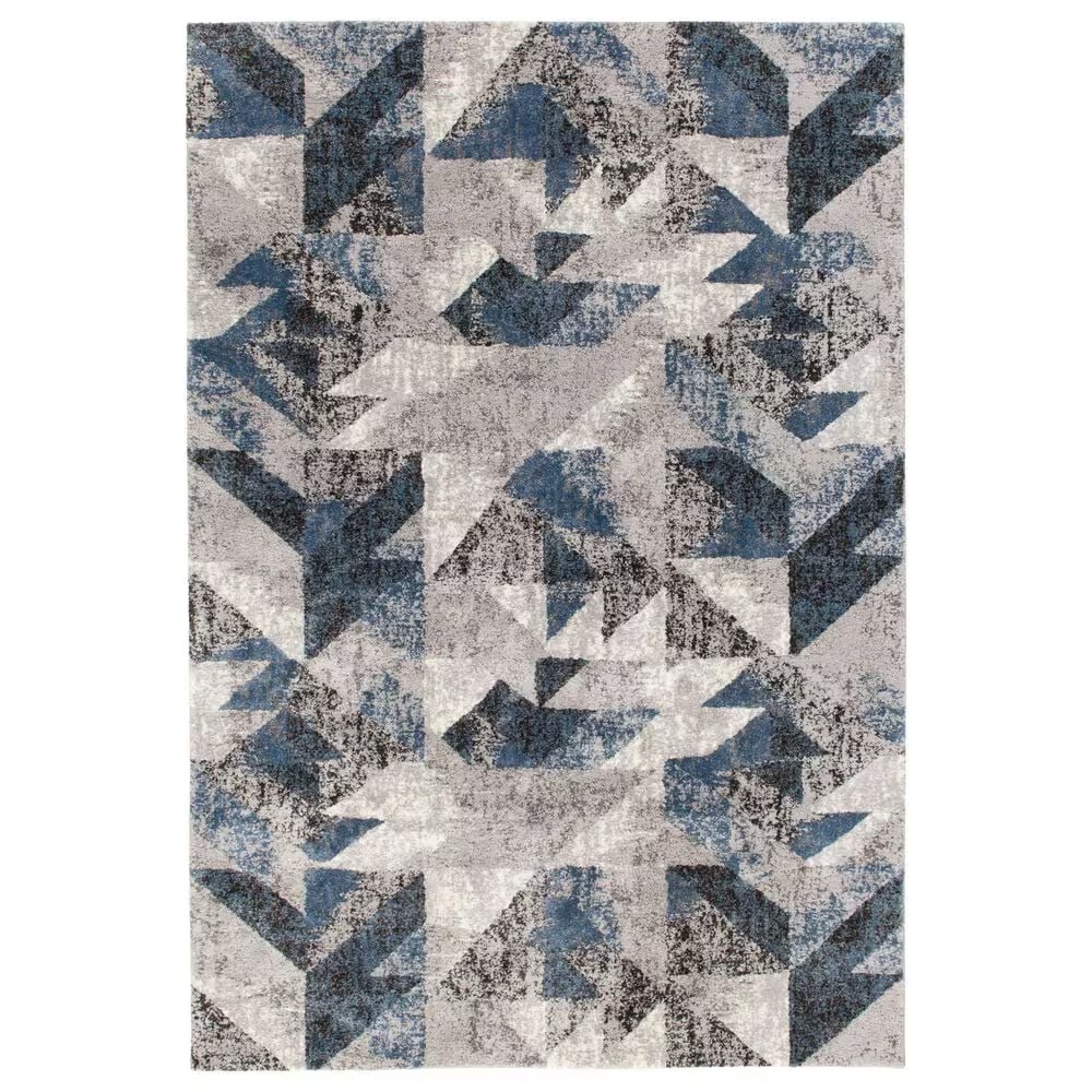 Central Oriental Structures Torrent Neola 7'10" x 9'10" Cloud and Metal Area Rug