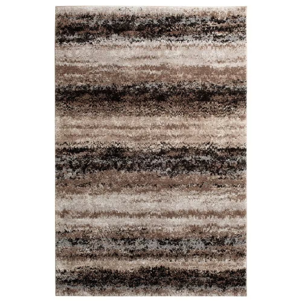 Central Oriental Structures Torrent Mount Vernon 7'10" x 9'10" Soot and Parchment Area Rug
