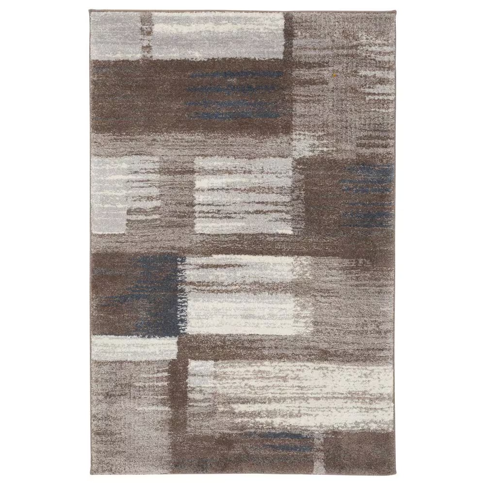 Central Oriental Structures Torrent Quti 7'10" x 9'10" Cloud and Parchment Area Rug