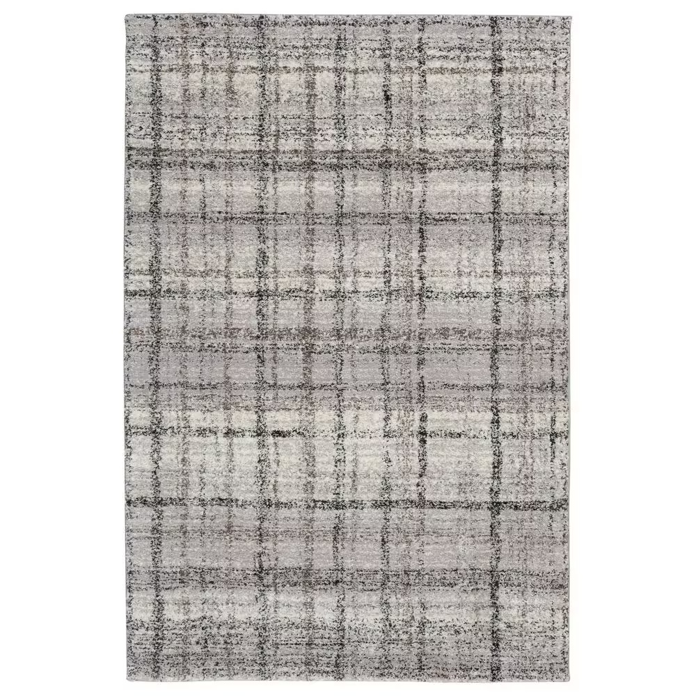 Central Oriental Structures Torrent Makari 7'10" x 9'10" Soot and Java Area Rug