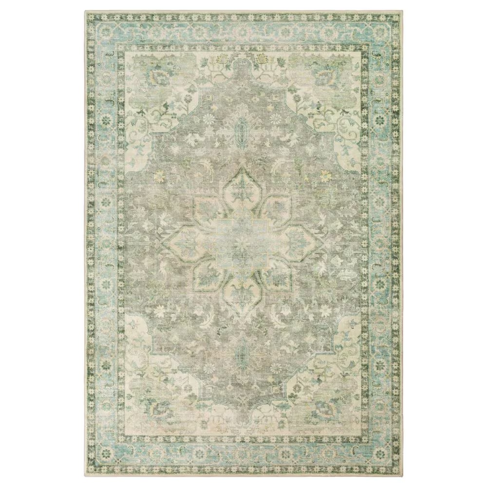 Surya Erin 2'6" x 4' Cream, Gray, Butter, Aqua and Sage Area Rug