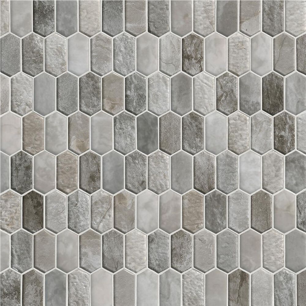 MS International Savoy Brown 12" x 12" Picket Glass Mosaic Sheet