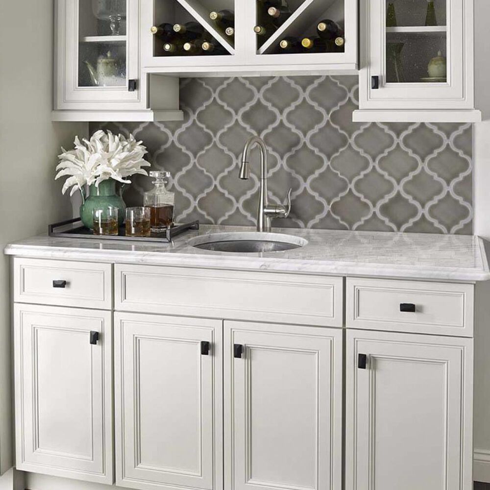 MS International Highland Park Dove Gray 15" x 11" Ceramic Mosaic Sheet