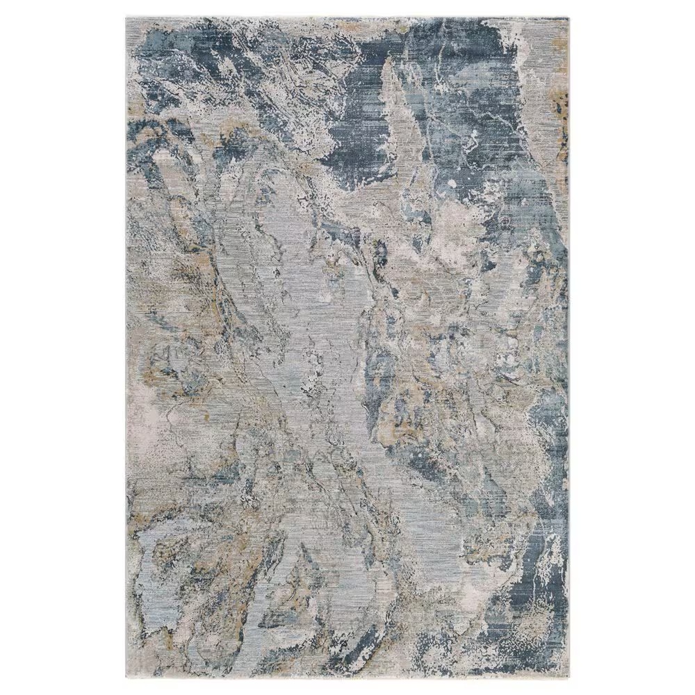 Surya Brunswick 2'7" x 4' Sage, Gray, White and Blue Area Rug