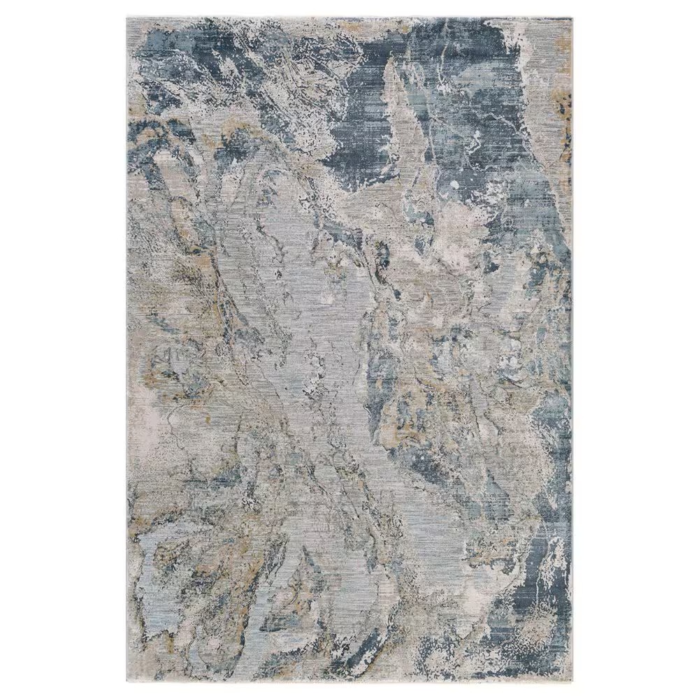 Surya Brunswick Dusty Sage, Taupe, Light Gray, White, Pale Blue, Olive, Teal, Light Sage and Navy 5' x 7'5" Area Rug