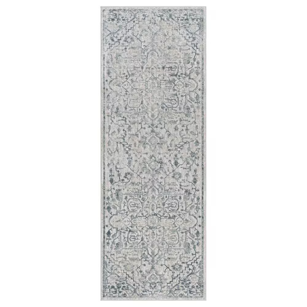 Surya Brunswick 2'7" x 7'3" Sage, Beige, Blue and Khaki Runner