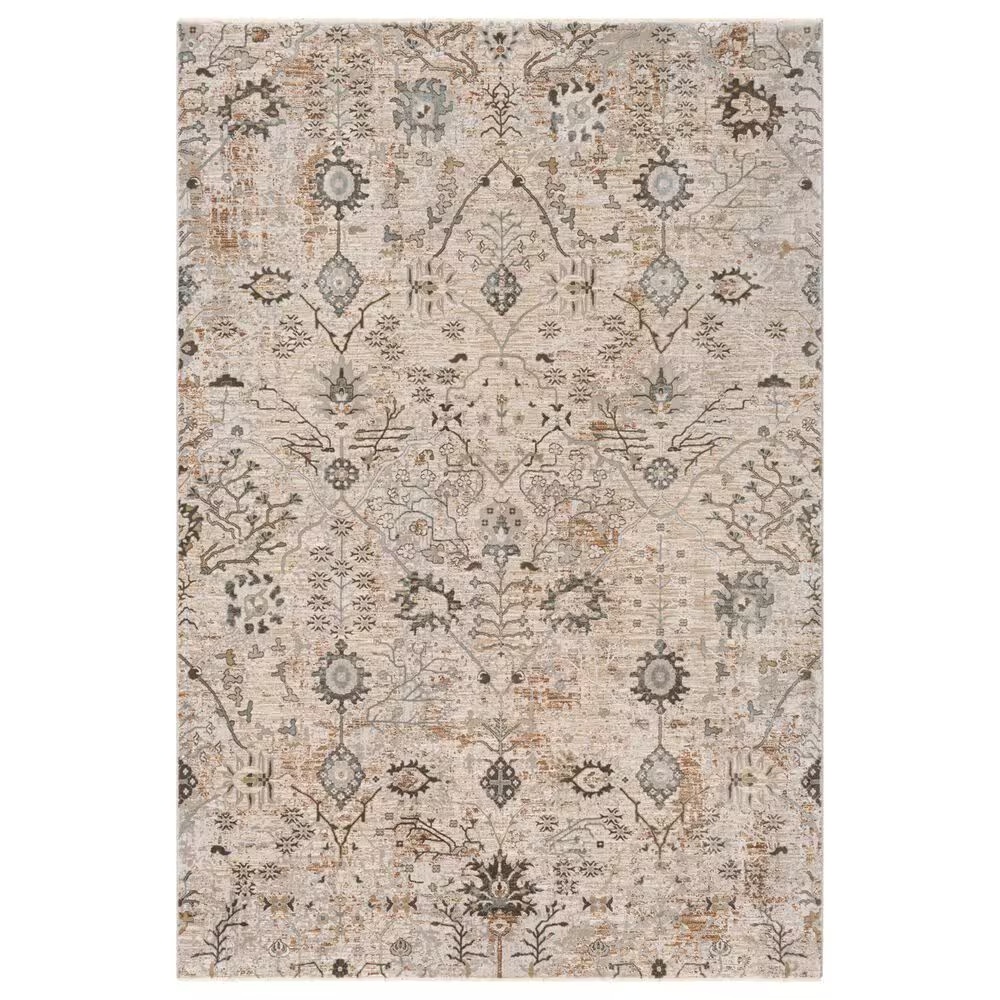 Surya Brunswick 6'7" x 9'6" Ivory, Gray and Green Area Rug