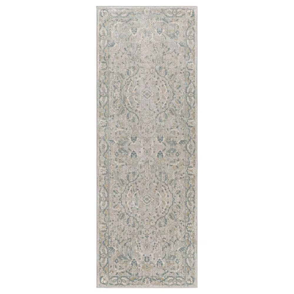 Surya Brunswick 2'7" x 7'3" Beige, Sage and Blue Runner