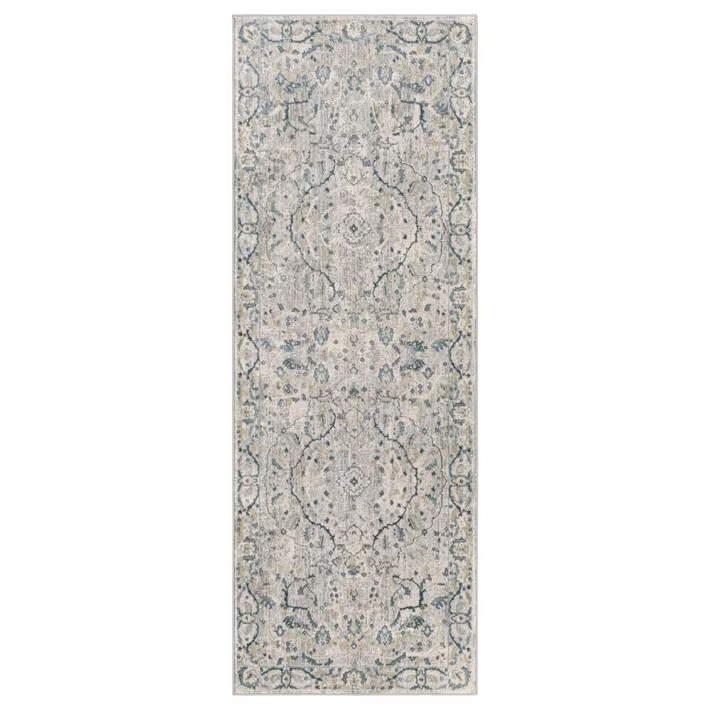 Surya Brunswick 2'7" x 10' Green, Sage, Denim and Beige Runner