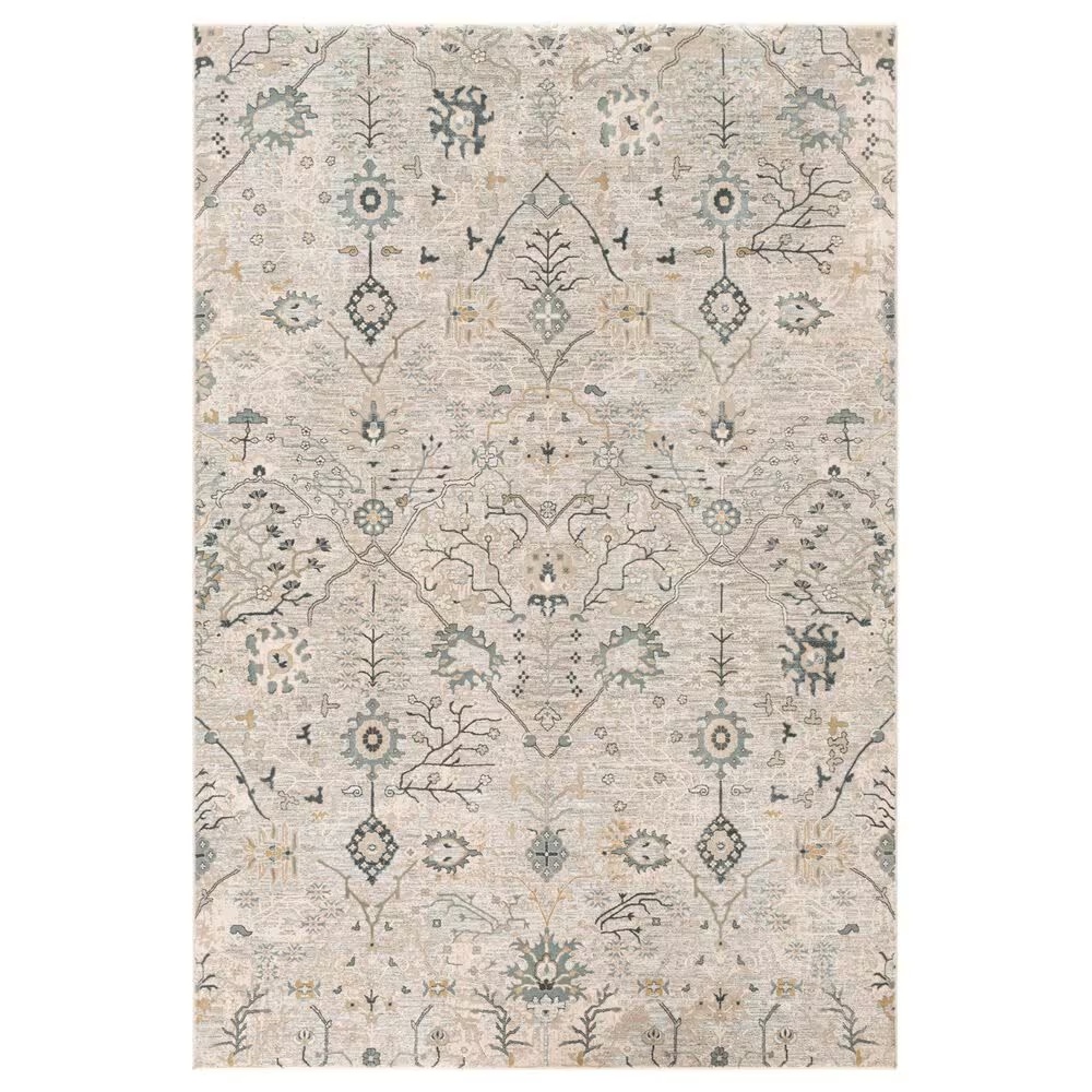 Surya Brunswick 6'7" x 9'6" Sage, Khaki, Denim and Green Area Rug