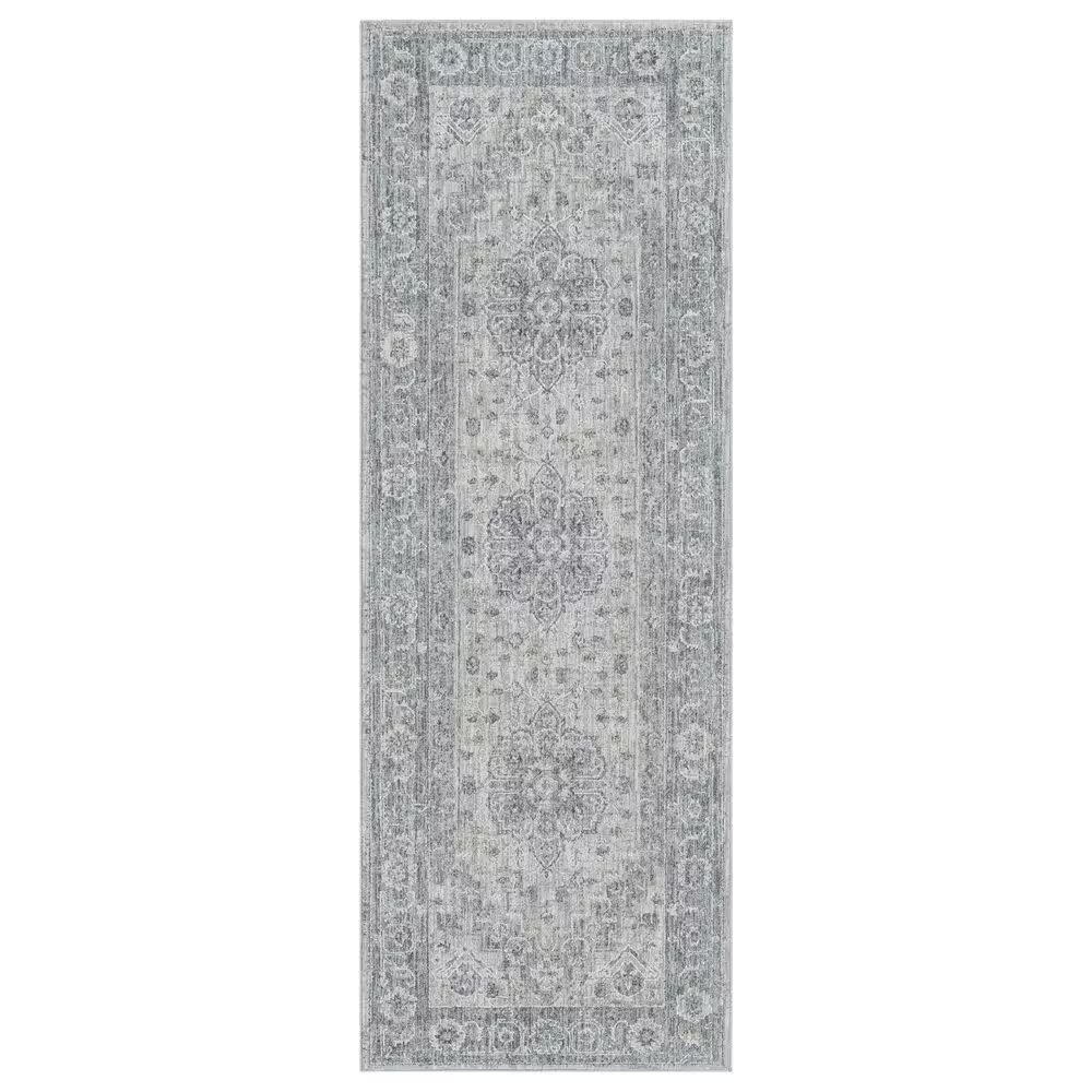 Surya Avant Garde 2'7" x 7'3" Gray, Beige and Denim Runner