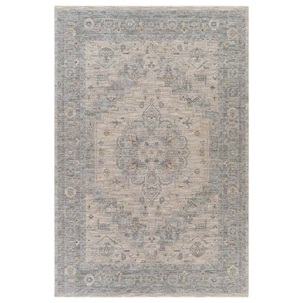 Surya Avant Garde 5' x 7'5" Gray, Beige and Denim Area Rug