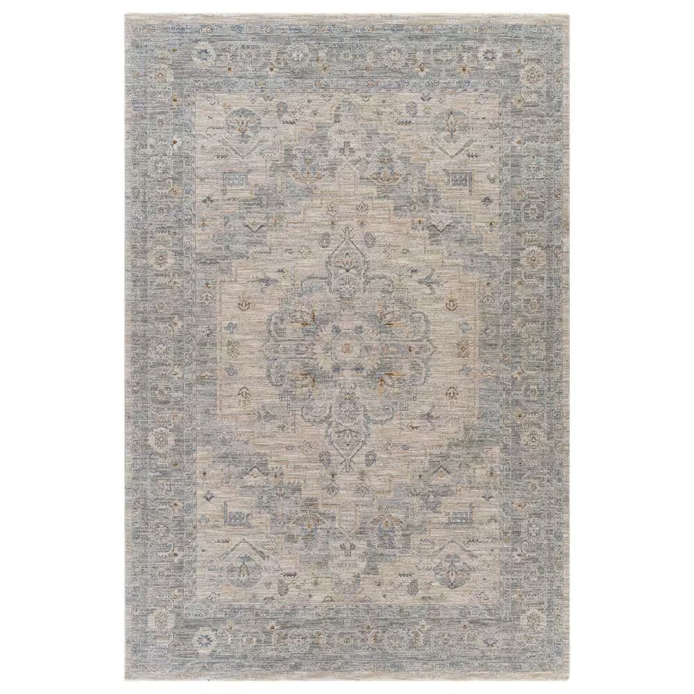 Surya Avant Garde 6'7" x 9'6" Gray, Beige and Denim Area Rug
