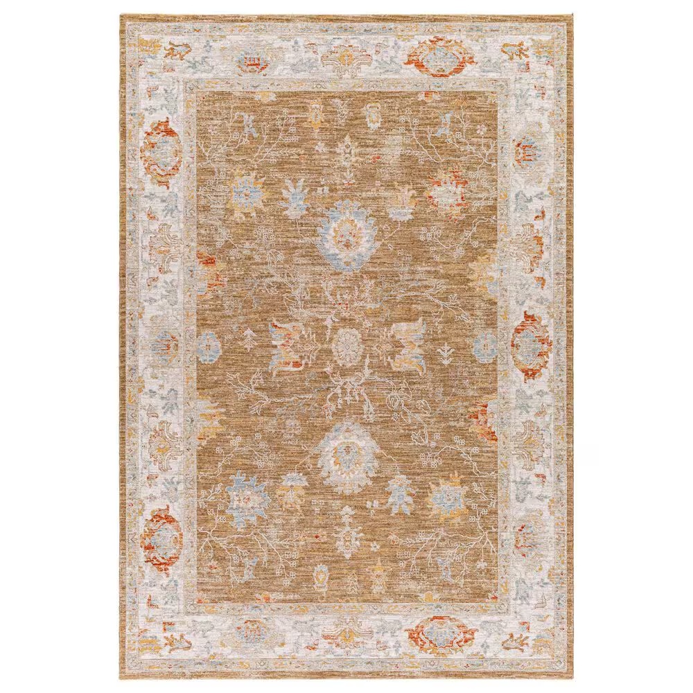 Surya Avant Garde 2'7" x 10' Orange, Blue and Beige Runner
