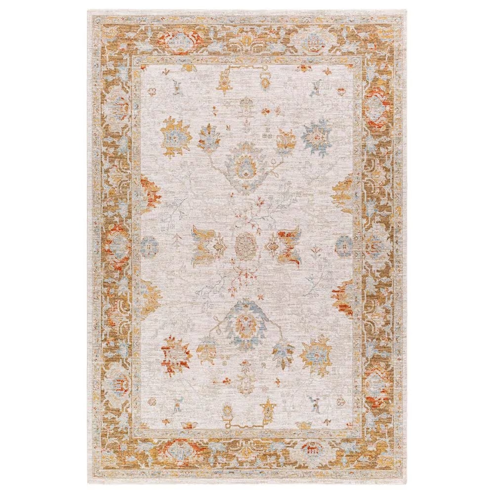 Surya Avant Garde 2'7" x 4' Orange, Blue and Beige Area Rug