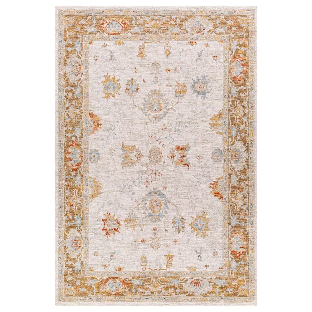 Surya Avant Garde 2'7" x 7'3" Orange, Blue and Beige Runner