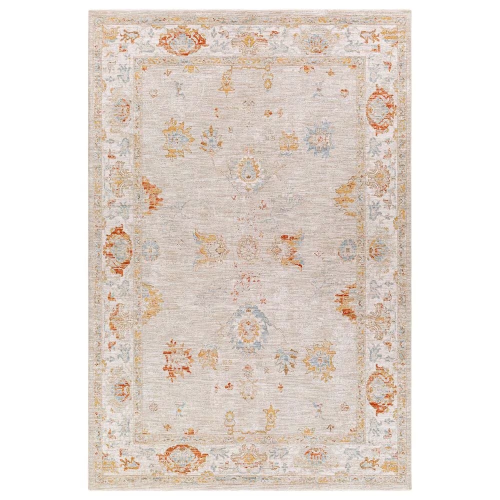 Surya Avant Garde 2' x 3' Orange, Blue and Beige Area Rug