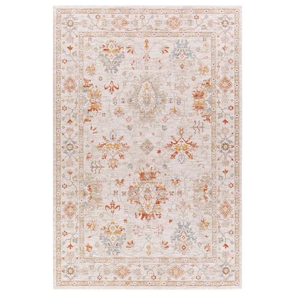 Surya Avant Garde AVT-2311 5' x 7'5" Orange, Blue and Beige Area Rug