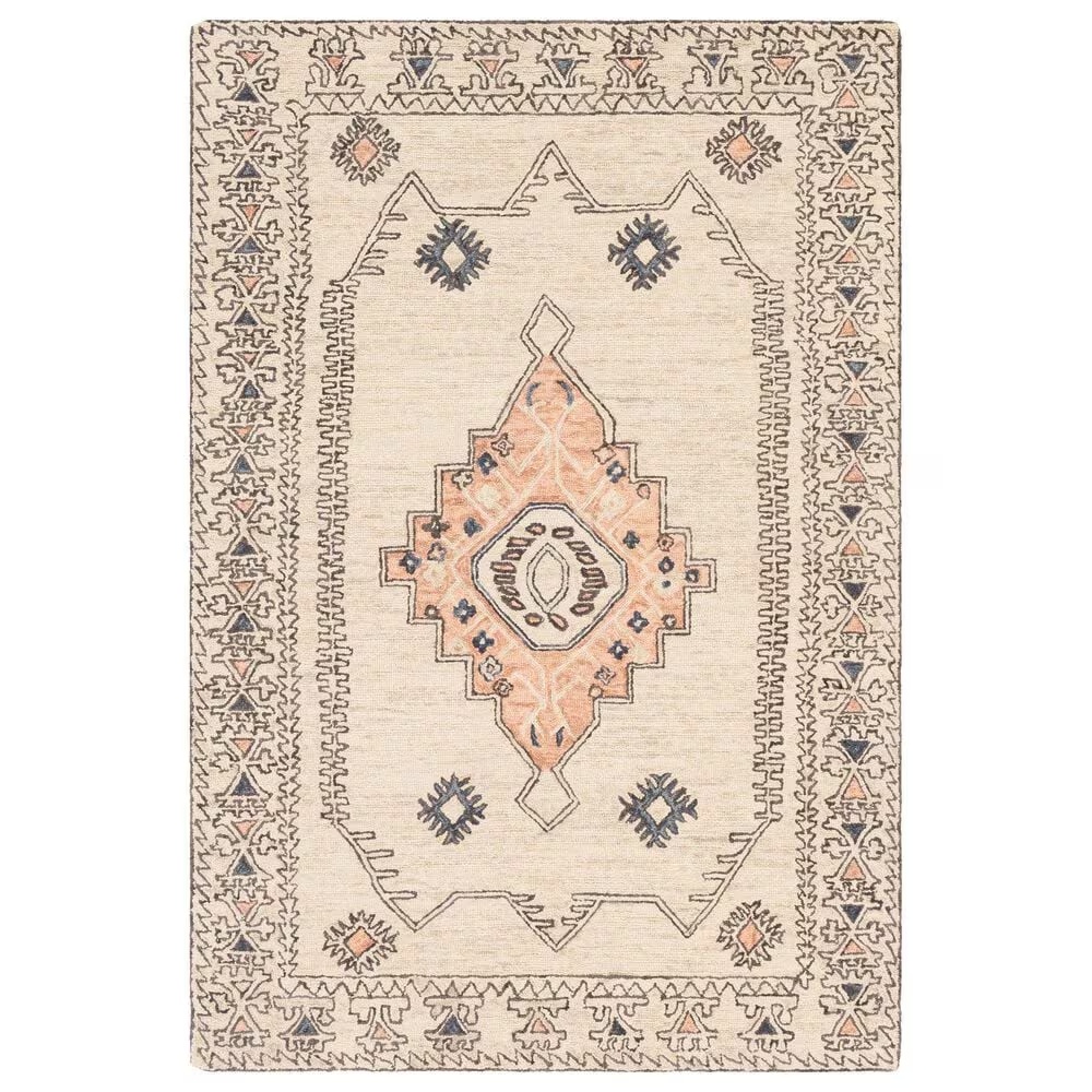 Surya Urfa URF-2302 5' x 7'6" Peach, Camel and Gray Area Rug