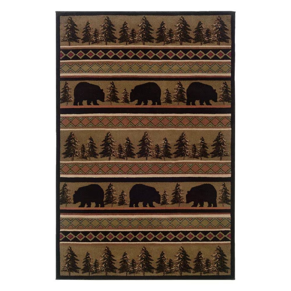 Oriental Weavers Hudson 1066A 1'10" x 3'3" Black Scatter Rug