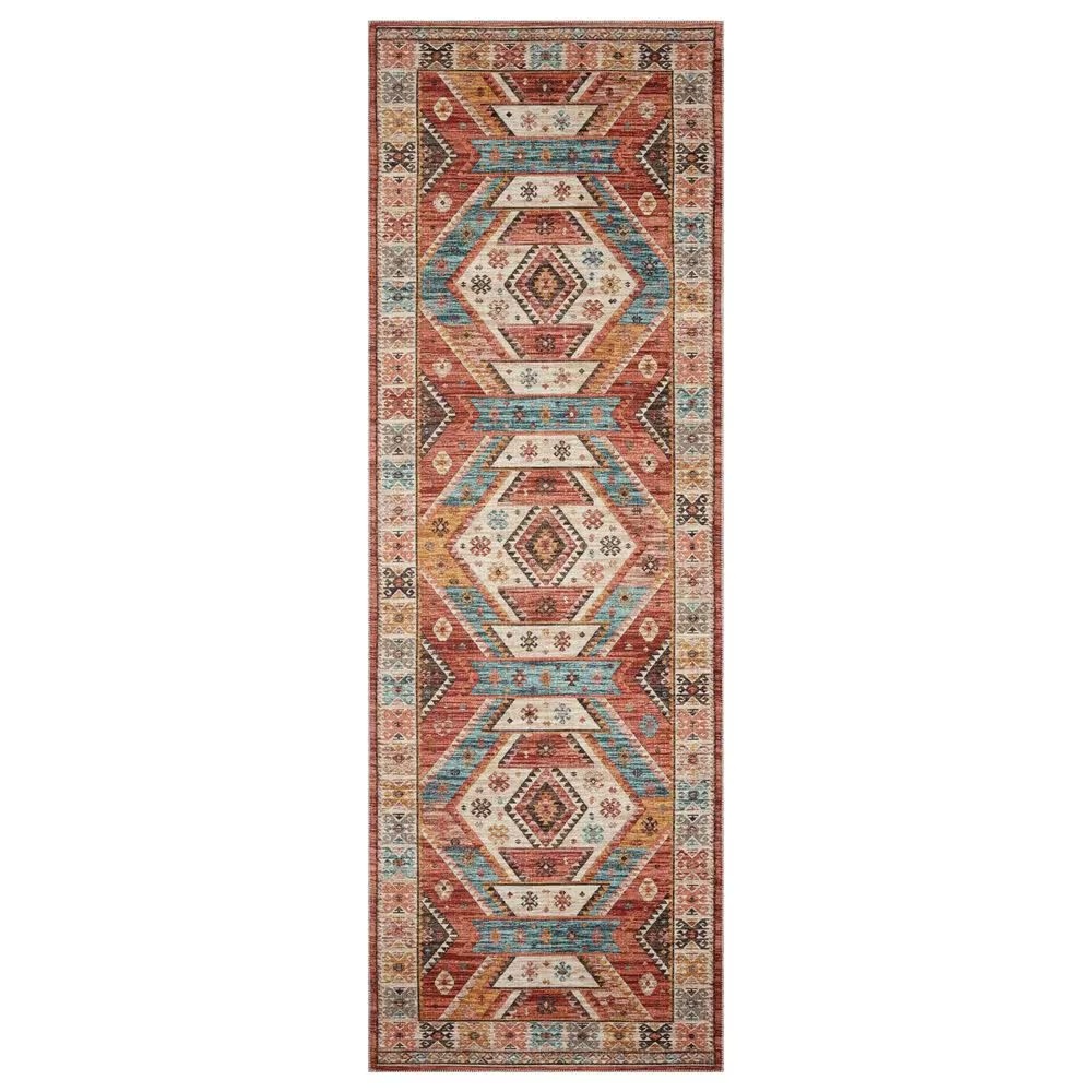 Loloi II Zion ZIO-05 2'6" x 7'6" Red and Multicolor Runner