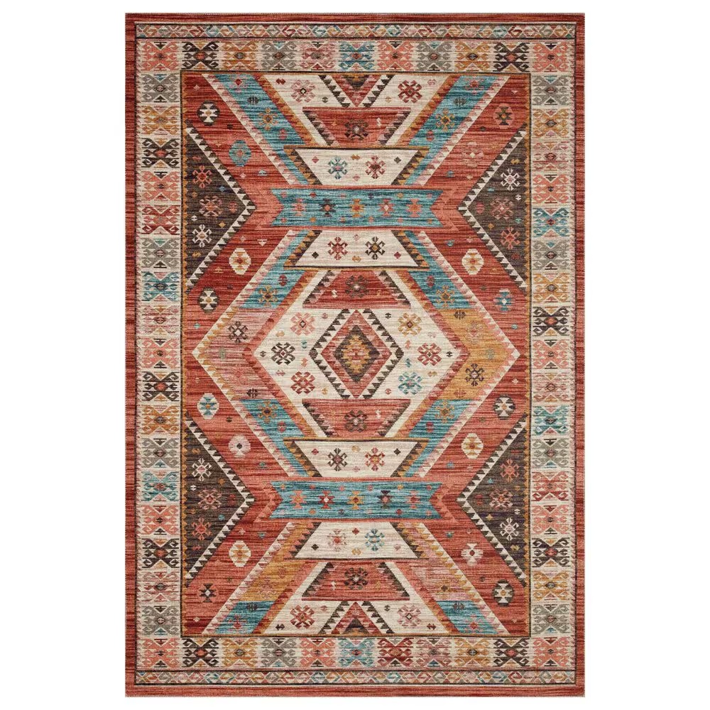 Loloi II Zion ZIO-05 8'6" x 11'6" Red and Multicolor Area Rug